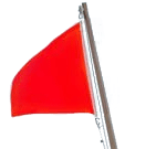 Красный флаг на пляже